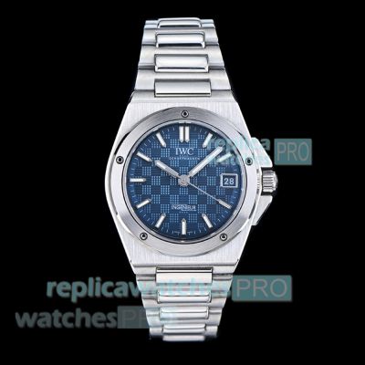 IWS Swiss Clone IWC Schaffhausen Ingenieur Blue Dial Stainless Steel Ladies' Watch 
